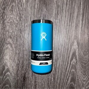 blue hydro flask slim can cooler cup